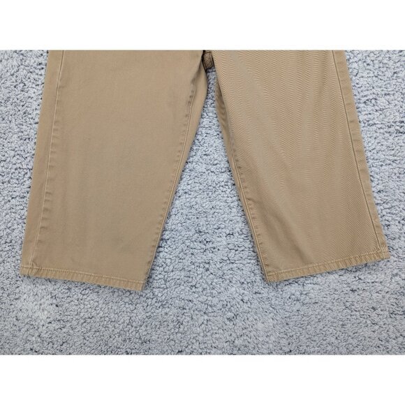 Y2K Levis Wide Leg Capris Size 6 Boho Preppy 90s Canvas Cali Skater Retro Brown - Picture 7 of 13